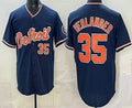Detroit Tigers #35 Justin Verlander Navy MWATKINS Limited Jersey