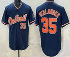 Detroit Tigers #35 Justin Verlander Navy MWATKINS Limited Jersey