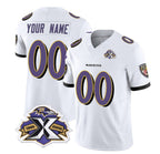 Custom B.Ravens Active Player White MWATKINS 2023 F.U.S.E With Patch Throwback Vapor Limited Stitched Jersey