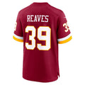 W.Commanders #39 Jeremy Reaves Burgundy MWATKINS Game Jersey