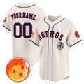 Custom Houston Astros x Dragon Ball Cream MWATKINS Vapor Premier Limited Jersey - All Stitched