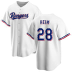 Texas Rangers #28 Jonah Heim White MWATKINS Cool Base Stitched Jersey