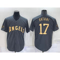 Los Angeles Angels #17 Shohei Ohtani Grey MWATKINS 2022 All Star Stitched Cool Base Jersey
