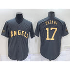 Los Angeles Angels #17 Shohei Ohtani Grey MWATKINS 2022 All Star Stitched Cool Base Jersey
