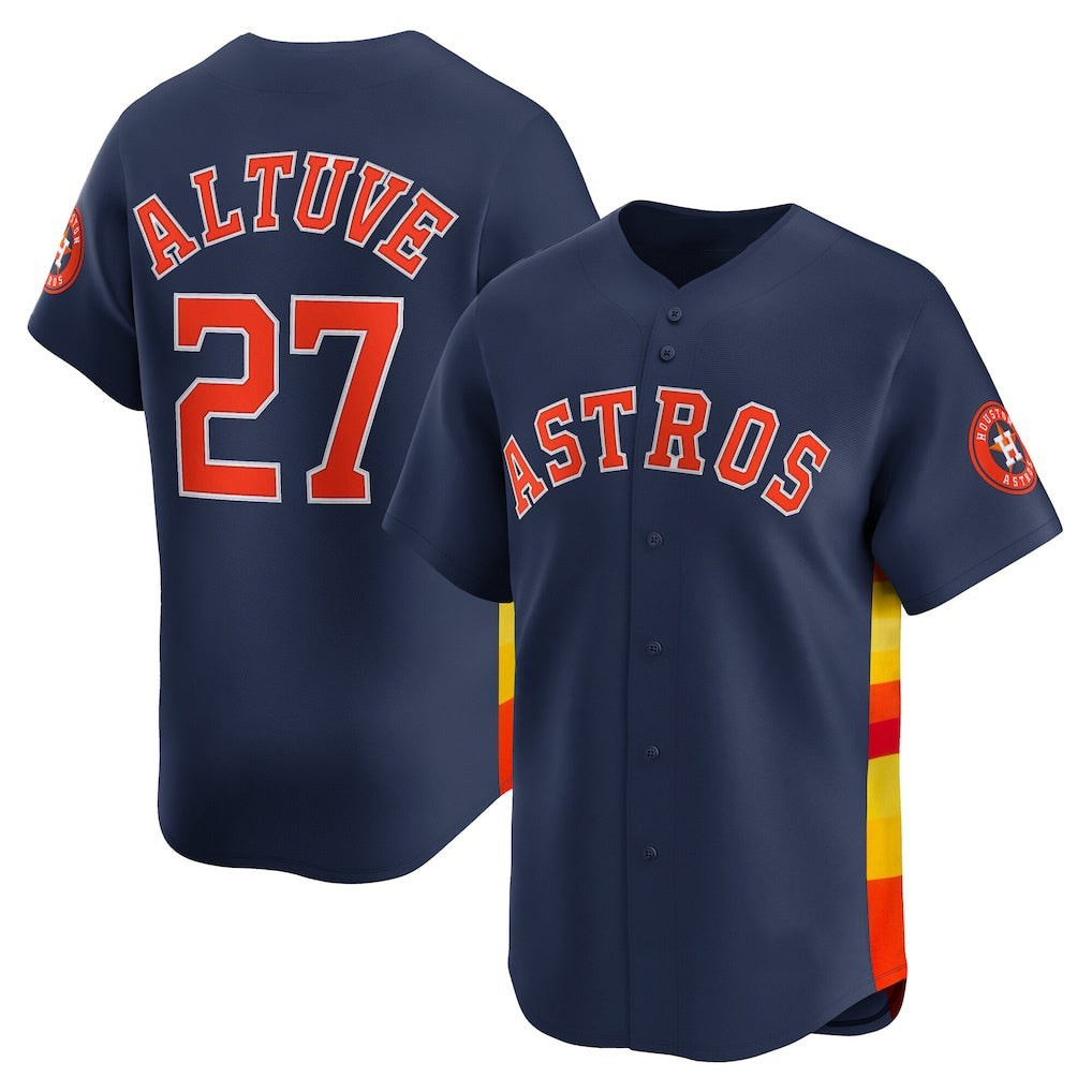 Houston Astros #27 Jose Altuve Navy MWATKINS Alternate Limited Player Jersey