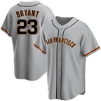 San Francisco Giants #23 Kris Bryant Gray MWATKINS Cool Base Jersey