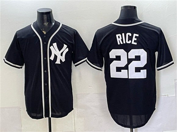 New York Yankees #22 Ben Rice 2026 Fashion Replica Black MWATKINS Out Stitched Jersey
