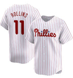 Philadelphia Phillies #11 Jimmy Rollins White MWATKINS Home Limited Stitched Jersey