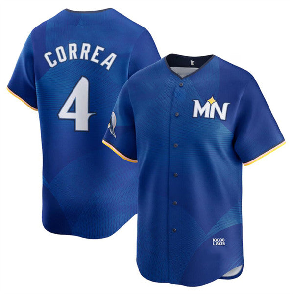 Minnesota Twins #4 Carlos Correa Royal MWATKINS 2024 City Connect Limited Stitched Jersey