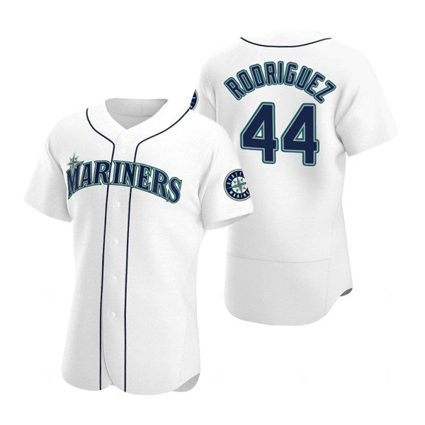 Seattle Mariners #44 Julio Rodr¨ªguez White MWATKINS Flex Base Stitched Jersey