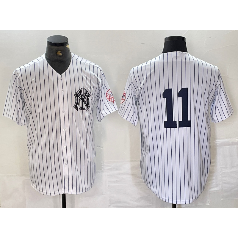 New York Yankees #11 Anthony Volpe White MWATKINS With Patch 2024 Cool Base Stitched Jersey