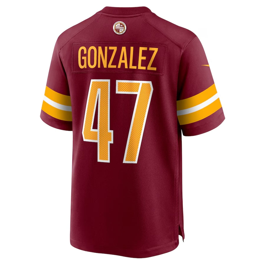 W.Commanders #47 Zane Gonzalez Burgundy MWATKINS Game Jersey