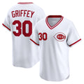 Cincinnati Reds #30 Ken Griffey White MWATKINS Throwback Cooperstown Collection Limited Jersey