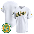 Oakland Athletics Blank White MWATKINS 2024 Home Limited With Rickey Henderson Patch Stitched Jersey