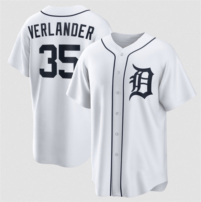 Detroit Tigers #35 Justin Verlander White MWATKINS 2026 Cool Base Stitched Jersey