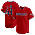 Cleveland Guardians #41 Carlos Santana Red MWATKINS Alternate Limited Stitched Jersey
