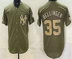 New York Yankees #35 Cody Bellinger Olive MWATKINS 2026 Armed Forces Day Jersey