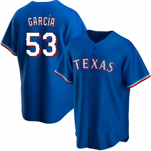 Texas Rangers #53 Adolis Garcia Blue MWATKINS Cool Base Stitched Jersey