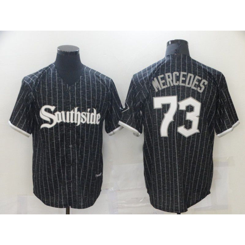 Chicago White Sox #73 Yermin Mercedes City Edition Black MWATKINS Game 2021 Jerseys