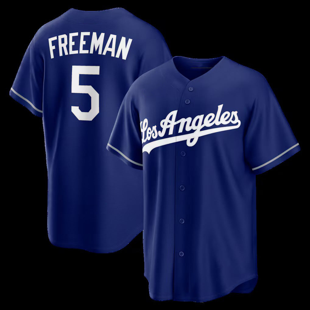 Los Angeles Dodgers #5 Freddie Freeman Royal MWATKINS Alternate Replica Jersey