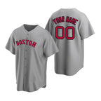 Custom Boston Red Sox Gray MWATKINS Stitched Cool Base Road Jersey