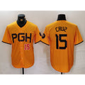 Pittsburgh Pirates #15 Oneil Cruz Yellow MWATKINS 2023 City Connect Stitched Jerseys