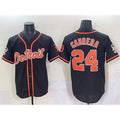 Detroit Tigers #24 Miguel Cabrera Black MWATKINS With Patch Cool Base Stitched Jersey