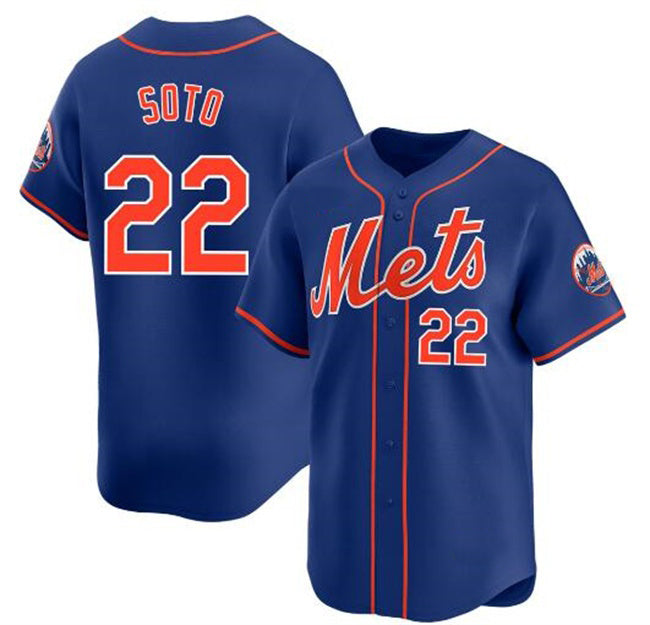New York Mets #22 Juan Soto Royal MWATKINS 2024 Alternate Limited Stitched Jersey