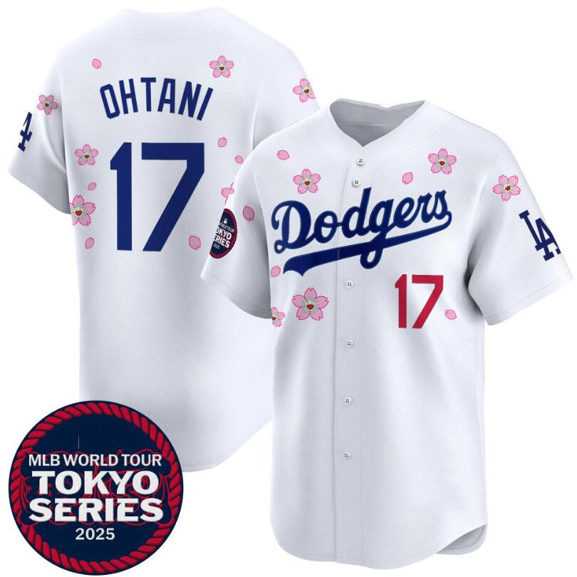 Los Angeles Dodgers #17 Shohei Ohtani White MWATKINS 2025 Tokyo Series Limited Stitched Jersey