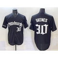 Pittsburgh Pirates #30 Paul Skenes Black MWATKINS 'Gothic Steel City Edition' Vapor Limited Stitched Jersey