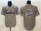 New York Yankees Team Big Logo Grey MWATKINS With Patch Limited Stitched Jersey