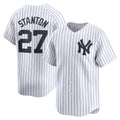 New York Yankees #27 Giancarlo Stanton White MWATKINS Home Limited Player Jersey