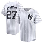 New York Yankees #27 Giancarlo Stanton White MWATKINS Home Limited Player Jersey
