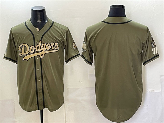 Los Angeles Dodgers Blank Olive MWATKINS 2026 Armed Forces Day Stitched Jersey 2