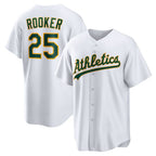 Oakland Athletics #25 Brent Rooker White MWATKINS Home Replica Jersey