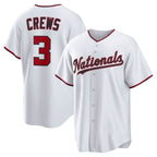 Washington Nationals #3 Dylan Crews White MWATKINS Home Replica Jersey