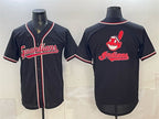 Cleveland Guardians Team Big Logo 2026 Fashion Replica Black MWATKINS Out Stitched Jersey