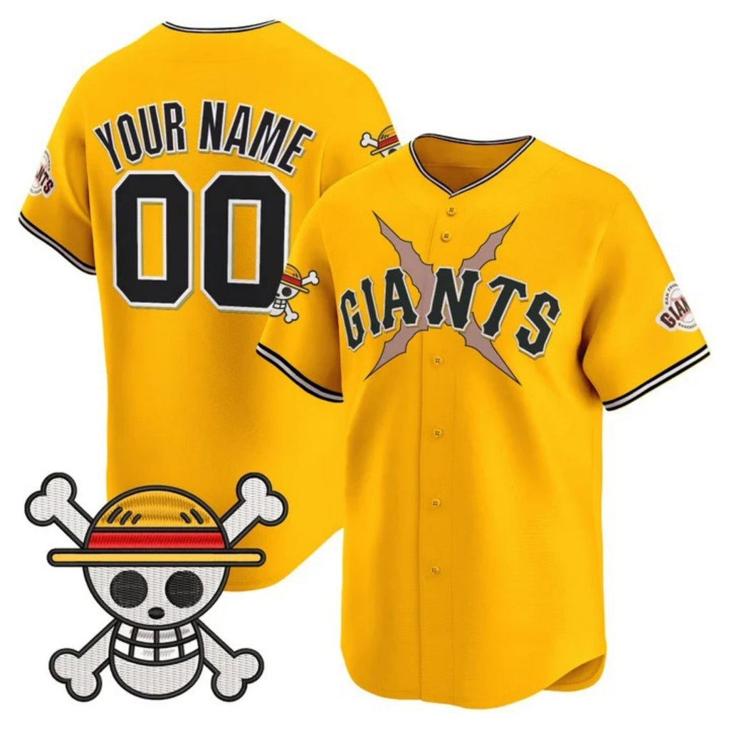 Custom San Francisco Giants x One Piece Gold MWATKINS Vapor Premier Limited Jersey - Stitched