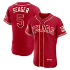 Texas Rangers #5 Corey Seager Red MWATKINS 2026 City Connect Authentic Sponsor Patch Jersey