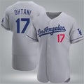 Los Angeles Dodgers #17 Shohei Ohtani Gray MWATKINS Flex Base Stitched Jersey