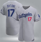 Los Angeles Dodgers #17 Shohei Ohtani Gray MWATKINS Flex Base Stitched Jersey