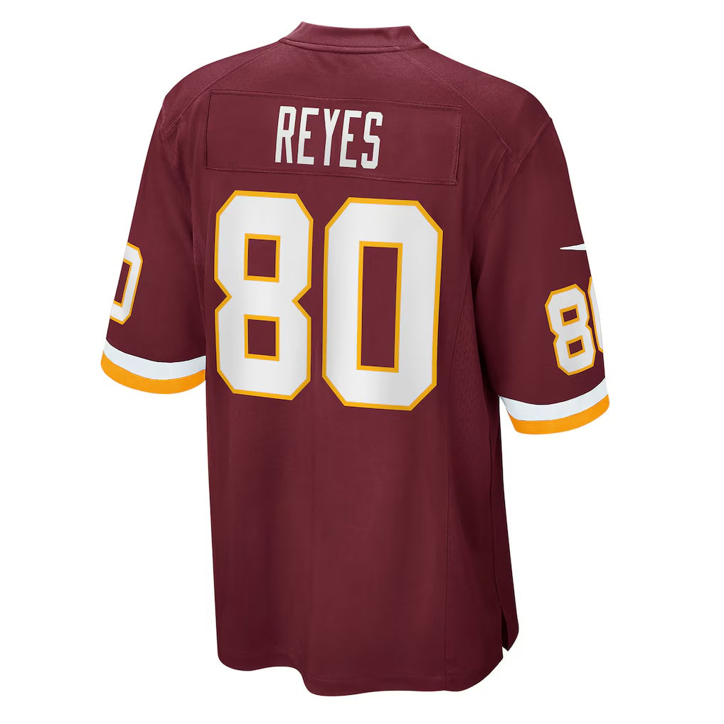 W.Football Team #80 Sammis Reyes Burgundy MWATKINS Game Jersey