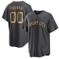 Custom Kansas City Royals Active Player Charcoal MWATKINS 2022 All-Star Cool Base Stitched Jersey