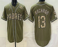 San Diego Padres #13 Manny Machado Olive MWATKINS 2026 Armed Forces Day Jersey