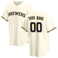 Custom Milwaukee Brewers Cream MWATKINS Home Replica Jersey