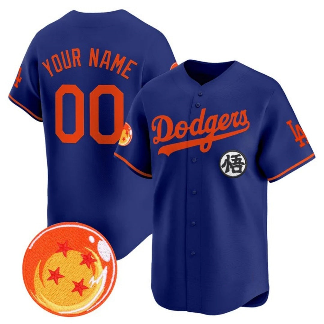 Custom Los Angeles Dodgers x Dragon Ball Royal MWATKINS Vapor Premier Limited Jersey - Stitched