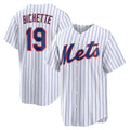 New York Mets #19 Bo Bichette White MWATKINS Home Replica Jersey