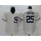 Chicago White Sox #25 Andrew Vaughn 2021 Cream Navy MWATKINS Field of Dreams Name Flex Base Stitched Jersey