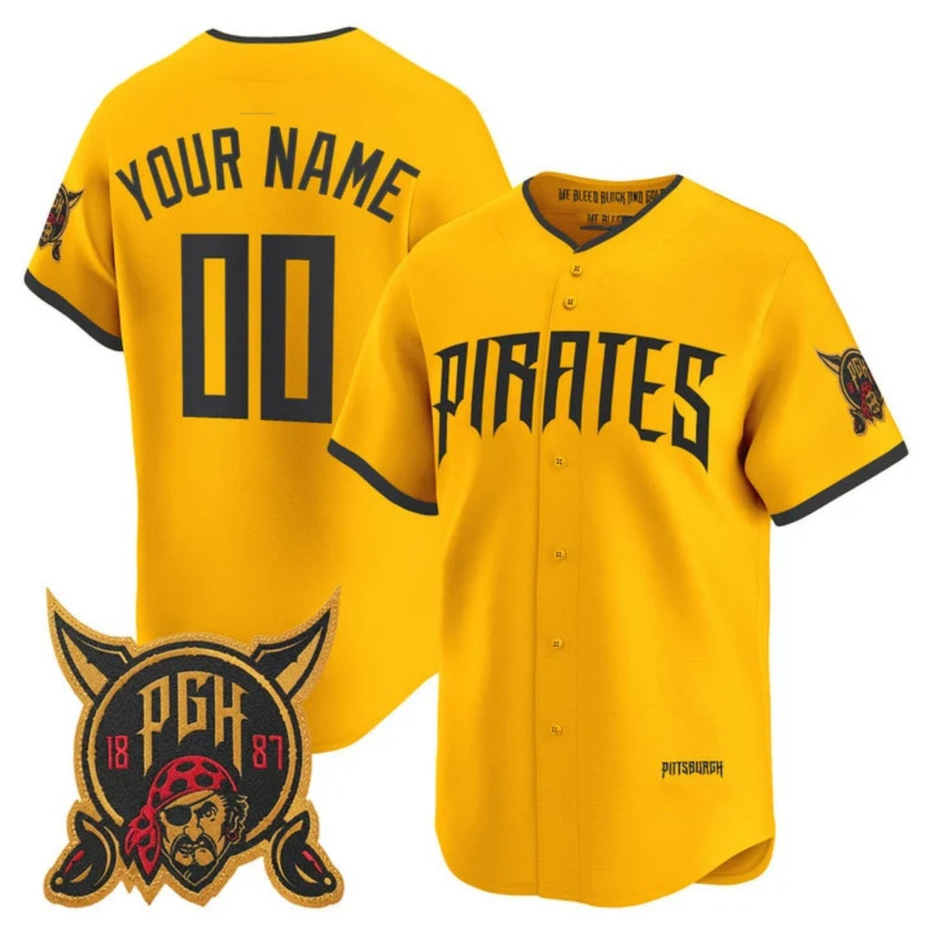 Custom Pittsburgh Pirates Gold MWATKINS 2026 City Connect Stadium Stitched Jersey