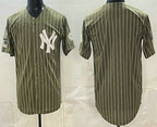 New York Yankees Blank Olive MWATKINS Pinstripe 2026 Armed Forces Day Salute To Service Jersey